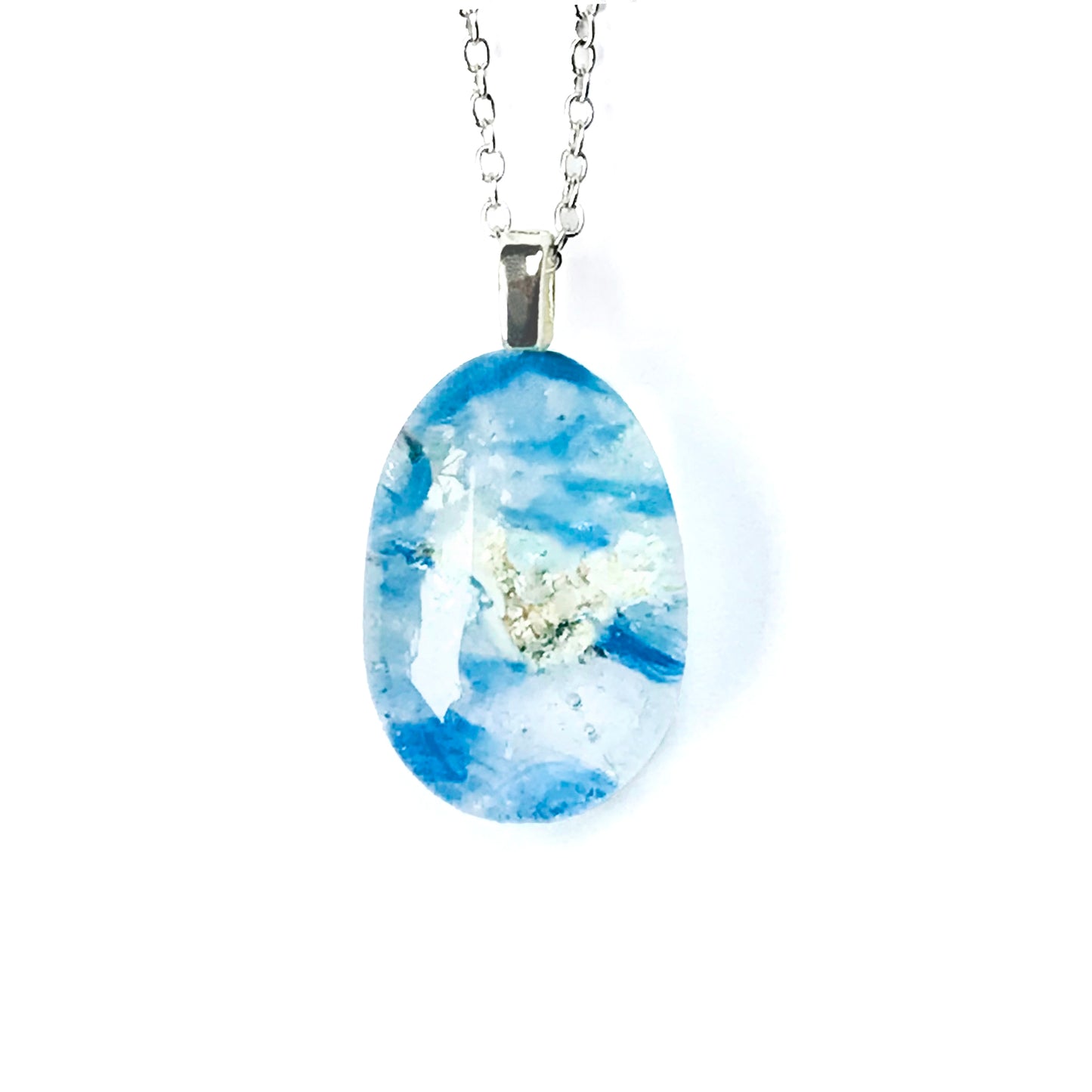 Oval Light Blue Clear
